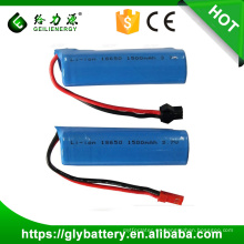 Paquetes de batería recargables del Li-ion 3.7v 1500mah 18650 con el alambre y el enchufe